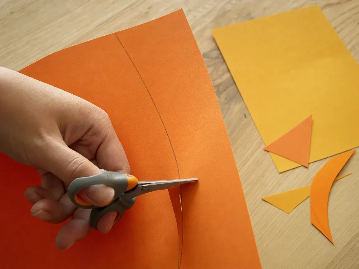 Ciseaux pour gaucher dans une main gauche qui découpe du papier