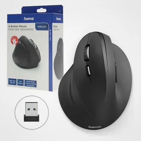 Hama EMW-500L, souris ergonomique gaucher