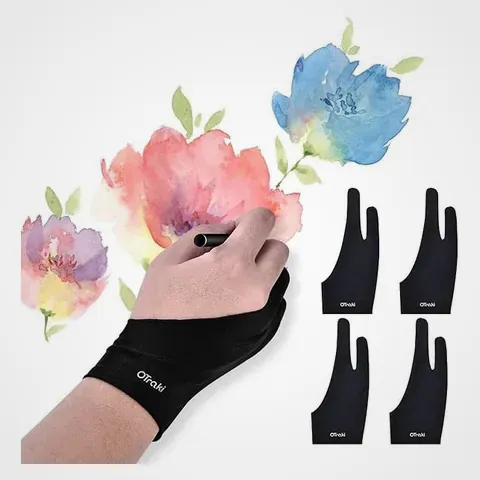 OTraki gants de dessin (lot de 4), tablette graphique gaucher