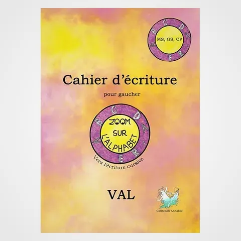 Zoom sur l'alphabet gaucher, livre gaucher